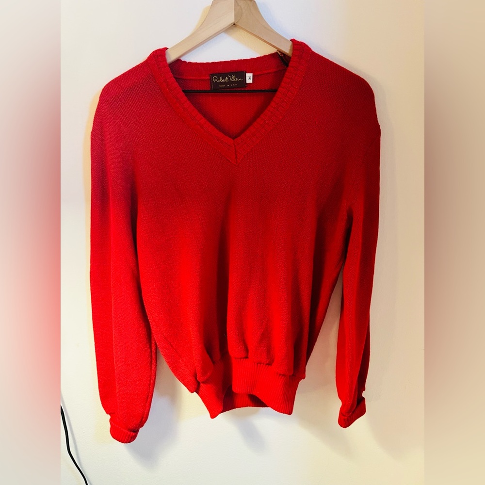 Vintage  Women’s Old Money Red Sweater Medium